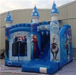 EN 14960 Frozen princess inflatable bouncer with slide, frozen elsa inflatable bouncer
