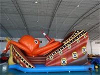 Newest Inflatable Kraken Pirate Ship Playground In stock