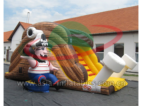 Inflatable Home Use Mini Pirate Ship Slide