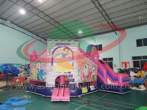 Inflatale Princess Bouncy House with Digital Printing