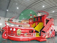 Giant Inflatable Red Pirate Ship Bouncer