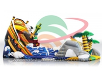 2017 New Design Popular Inflatable Pirate Ship Slide