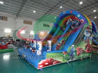 Children Party Use Cartoon Smurf Slide