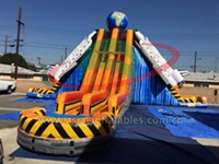 Space Challenger Inflatable Dual Lane Water Slide