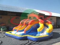 Inflatable Water Slide With Splash Water Pool