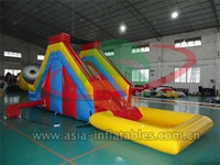 Inflatable Back Load Water Slide With Pool