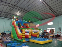 Inflatable Palm Tree Water Slide With Pool