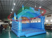 Inflatable Blue Bouncer Castle With Arch
