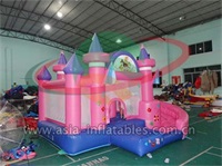 Girly Princess Bounce House Wet or Dry Slide Combo