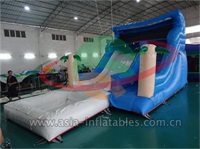 Inflatable Palm Tree Water Pool With Slide