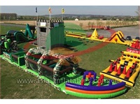 Adult Mega Inflatable Obstacle Course, Inflatable Mega Obstacle For Fun