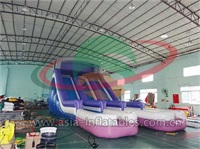 Inflatable Double Splash Pool Water Slide