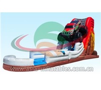 Monster Truck Inflatable Water Slide