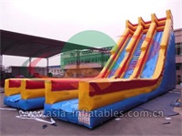 Amusement Two Lane Inflatable Dry Slide