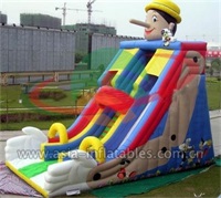 High Inflatable Pinocchio Cartoon Theme Slide