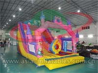 Inflatable Pink Castle Slide