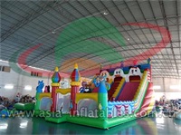 Giant Inflatable Multi Lane Cartoon Slide