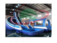 Giant Inflatable Blue N White Water Slide