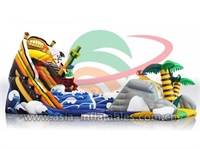 2017 New Design Popular Inflatable Pirate Ship Slide