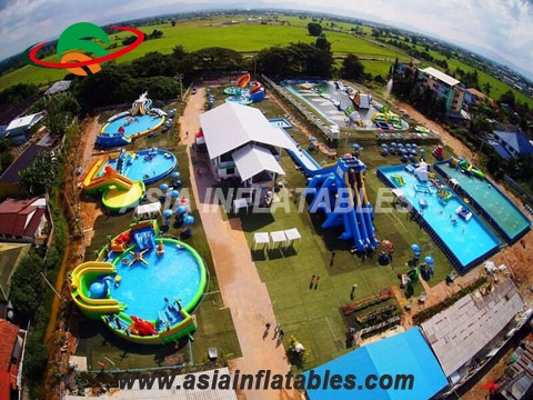 CE Certification Inflatable Water Amusement Park, Inflatable Pool Combination