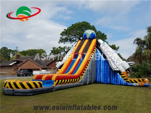 Space Challenger Inflatable Dual Lane Water Slide