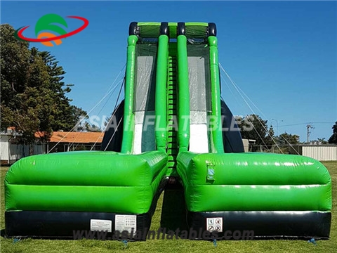 Massive dual lane edge inflatable water slide for sale