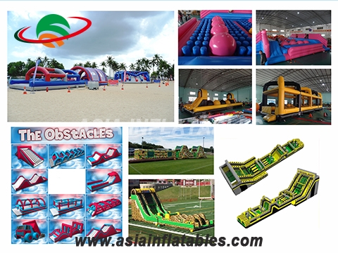 Leaps N Bounds Challenge Games for Adults, Obstacle Inflatable Wipe Out Game