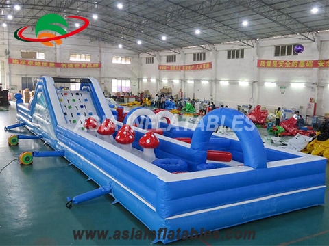 Inflatable challenge game inflatable obstacle course 5k with slide