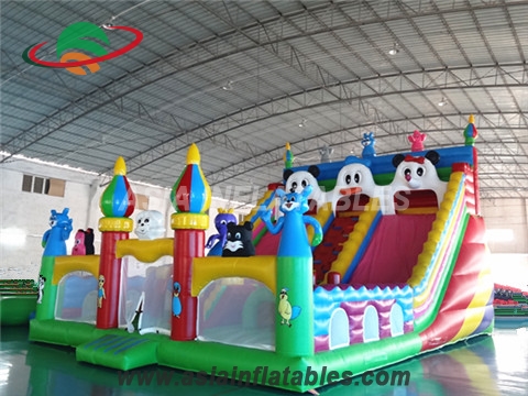 Inflatable Giant Three Slides for Children
