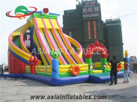 Inflatable Giant Three Slide for Amusement Park