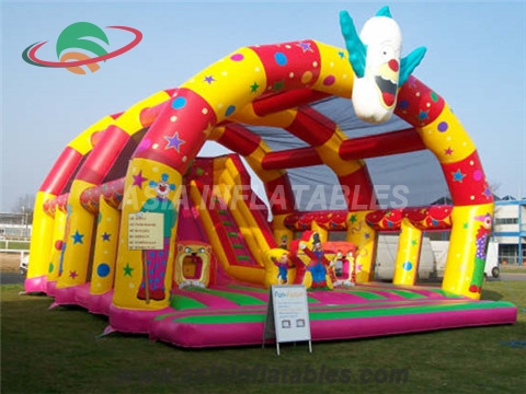 Inflatable Clown Funny Fun City with Cover Playground